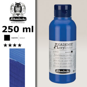 443 - Tinta Blu Di Cobalto Scuro Colore Acrilico 250 ML Akademie Schmincke
