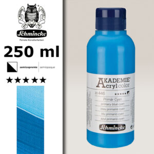 446 - Blu Primario Cyan Colore Acrilico 250 ML Akademie Schmincke