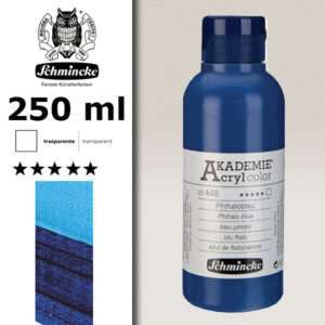 448 - Blu Ftalo Colore Acrilico 250 ML Akademie Schmincke