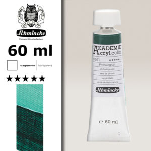 551 - Verde Ftalo Colore Acrilico 60 ML Akademie Schmincke