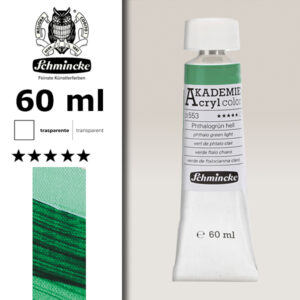 553 - Verde Ftalo Chiaro Colore Acrilico 60 ML Akademie Schmincke