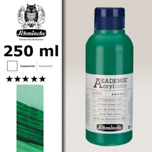 553 - Verde Ftalo Chiaro Colore Acrilico 250 ML Akademie Schmincke