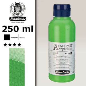 554 - Verde Permanente Colore Acrilico 250 ML Akademie Schmincke