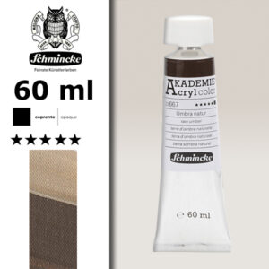 667 - Terra D'Ombra Naturale Colore Acrilico 60 ML Akademie Schmincke