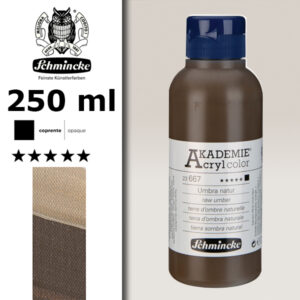 667 - Terra D'Ombra Naturale Colore Acrilico 250 ML Akademie Schmincke
