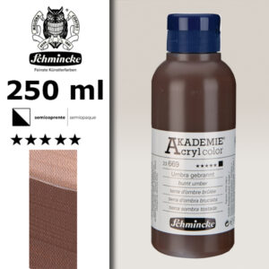 669 - Terra D'Ombra Bruciata Colore Acrilico 250 ML Akademie Schmincke