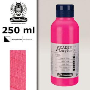 855 - Rosa Fucsia Neon Colore Acrilico 250 ML Akademie Schmincke