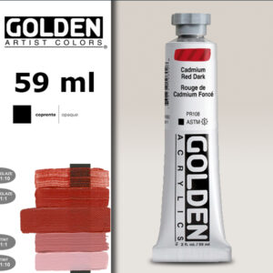 G029 - 1080 Rosso di Cadmio Scuro Acrilico Extra Fine S9 Heavy Body 59 ML Golden
