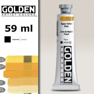 G085 - 1222 Giallo di Napoli Scuro S2 Acrilico Extra Fine Heavy Body 59 ML Golden
