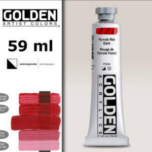 G030 - 1278 Rosso Pyrrole Scuro Acrilico Extra Fine S8 Heavy Body 59 ML Golden