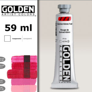 G035 - 1310 Rosso Quinacridone S6 Acrilico Extra Fine Heavy Body 59 ML Golden