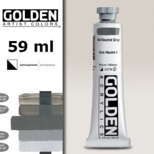 G111 - 1444 Grigio Neutro N4 S1 Acrilico Extra Fine Heavy Body 59 ML Golden