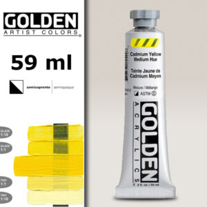 G011 - 1554 Giallo Cadmio Medio S4 Acrilico Extra Fine Heavy Body 59 ML Golden