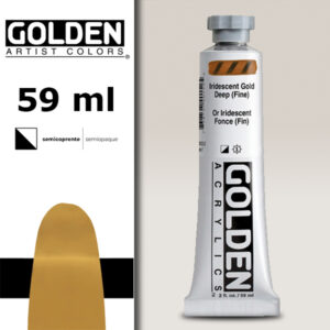G123 - 4015 Oro Scuro Iridescente Fine S7 Acrilico Extra Fine Heavy Body 59 ML Golden