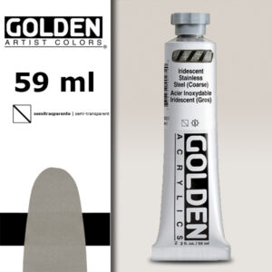 G132 - 4027 Acciaio Iridescente Grezzo S5 Acrilico Extra Fine Heavy Body 59 ML Golden