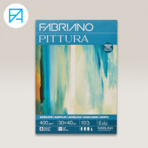 Blocco Pittura - 30 x 40 Grana Fine 10 Fogli, 400 gr. Fabriano
