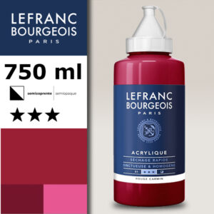 366 - Rosso carminio 750 ML Acrilico Fine Lefranc Bourgeois