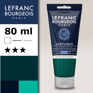 598 - Verde ftalo 80 ML Acrilico Fine Lefranc Bourgeois