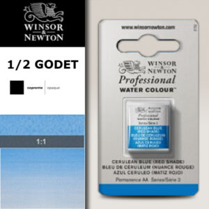 140 - Blu ceruleo Tonalità rossa 1/2 Godet Acquerello Professional Winsor e Newton