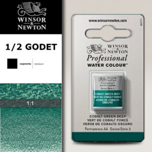 185 - Verde cobalto scuro 1/2 Godet Acquerello Professional Winsor e Newton