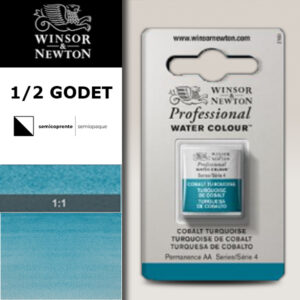 190 - Turchese di cobalto 1/2 Godet Acquerello Professional Winsor e Newton