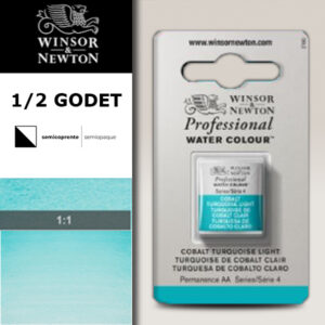 191 - Turchese di cobalto chiaro 1/2 Godet Acquerello Professional Winsor e Newton