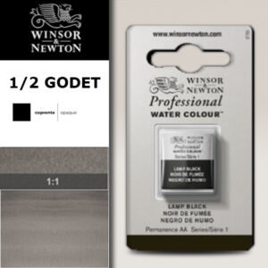 337 - Nero bugia 1/2 Godet Acquerello Professional Winsor e Newton