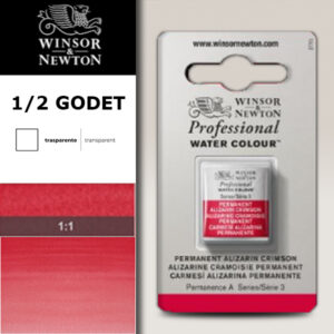 466 - Cremisi d'alizarina permanente 1/2 Godet Acquerello Professional Winsor e Newton