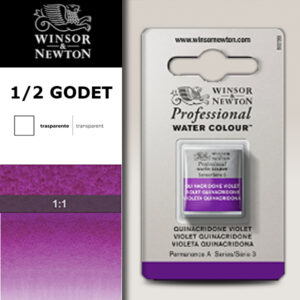 550 - Viola quincridone 1/2 Godet Acquerello Professional Winsor e Newton