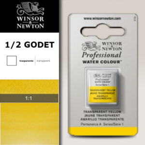 653 - Giallo trasparente 1/2 Godet Acquerello Professional Winsor e Newton