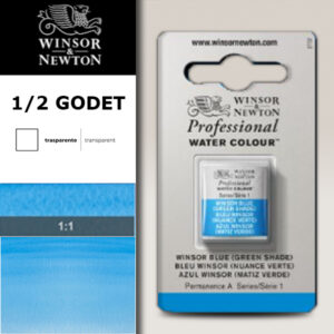 707 - Blu Winsor - Tonalità verde 1/2 Godet Acquerello Professional Winsor e Newton