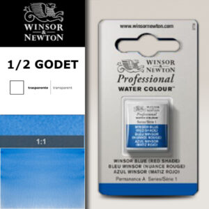 709 - Blu Winsor - Tonalità rossa 1/2 Godet Acquerello Professional Winsor e Newton