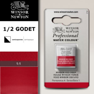 725 - Rosso Winsor scuro 1/2 Godet Acquerello Professional Winsor e Newton