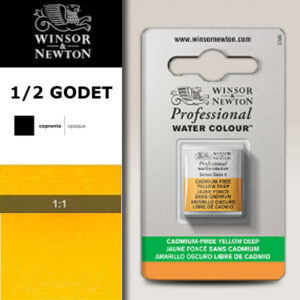 891 - Giallo scuro privo di cadmio 1/2 Godet Acquerello Professional Winsor e Newton