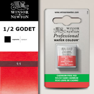 901 - Rosso privo di cadmio 1/2 Godet Acquerello Professional Winsor e Newton