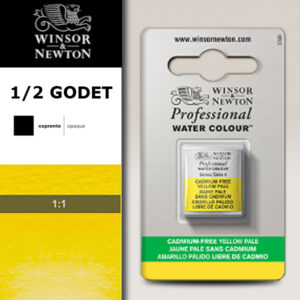 907 - Giallo chiaro privo di cadmio 1/2 Godet Acquerello Professional Winsor e Newton