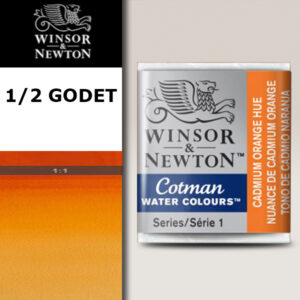 090 - Giallo di cadmio arancio imit 1/2 Godet Acquerello Cotman Winsor e Newton