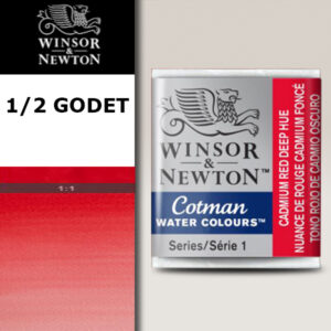 098 - Rosso di cadmio scuro imit 1/2 Godet Acquerello Cotman Winsor e Newton