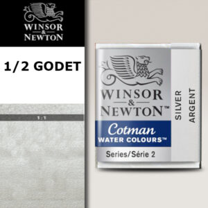 617 - Argento 1/2 Godet Acquerello Cotman Winsor e Newton