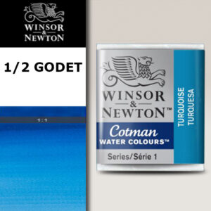 654 - Turchese 1/2 Godet Acquerello Cotman Winsor e Newton