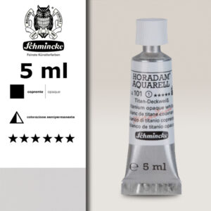 101 - bianco di titanio coprente Acquerello 5 ML Horadam Schmincke