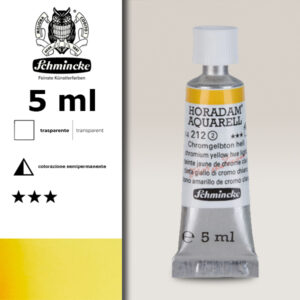 212 - tinta giallo di cromo chiaro Acquerello 5 ML Horadam Schmincke