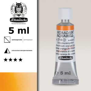 214 - tinta arancio di cromo Acquerello 5 ML Horadam Schmincke