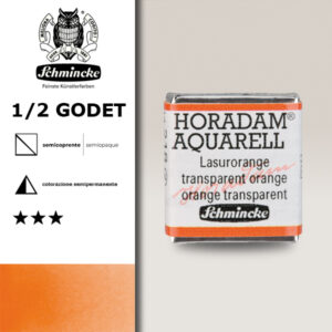 218 - arancio trasparente Acquerello 1/2 Godet Horadam Schmincke