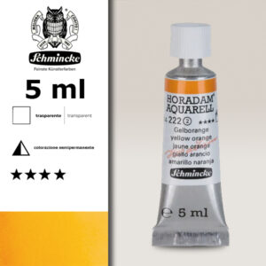 222 - giallo arancio Acquerello 5 ML Horadam Schmincke