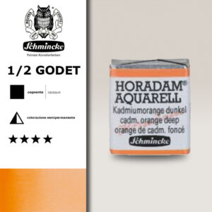 228 - arancio di cadmio scuro Acquerello 1/2 Godet Horadam Schmincke