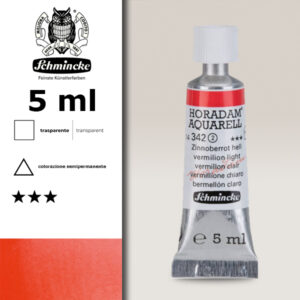 342 - vermillione chiaro Acquerello 5 ML Horadam Schmincke