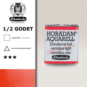 342 - vermillione chiaro Acquerello 1/2 Godet Horadam Schmincke