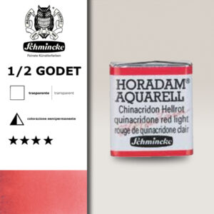 343 - rosso quinacridone chiaro Acquerello 1/2 Godet Horadam Schmincke