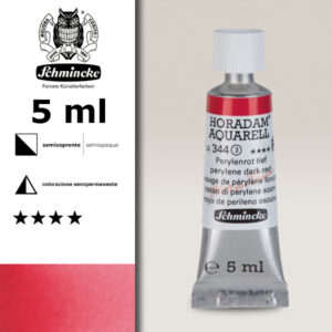 344 - rosso di perylene scuro Acquerello 5 ML Horadam Schmincke